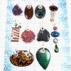 10 Pcs Mix Cab & Cut Gemstone B - BDA949-Magical 10 Pcs Mix Lots Pendant 925 Sterling Silver Cut &