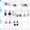 10 Pcs Mix Cab & Cut Stone E - BDA944-Elegant 10 Pcs Cab & Cut Gemstone Lots Jewelry 925 Sterli