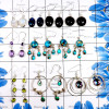 10 Pairs Mix Cab & Cut Stone D - BDA939-10 Pairs Mix Lots Cut & Cab Gemstone Earrings 925 Sterlin