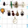 10 Pcs Mix Cab & Cut Stone G - BDA934-Stunning 10 Pcs Mix Lots Ring Pendant Earrings Jewelry 92