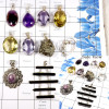10 Pcs Mix Cab & Cut Gemstone B - BDA932-Pretty Look 10 Pcs 925 Silver Pendant Mix Cut & Cab Gemst