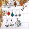 10 Pcs Mix Cab & Cut Stone D - BDA929-Classic 10 Pcs Ring Earrings Pendant Mix Lot Jewelry Cut