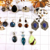 10 Pcs Mix Cab & Cut Stone F - BDA928-Excellent 10 Pcs Mix Lots Cab & Cut Gemstone Jewelry 925