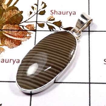 Agate Dubby Cab A - SD580-Gorgeous Agate Dubby Designer Pendant 925 Sterling Silver