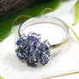 Tanzanite Cut B - SFJ935-Party Wear 925 Sterling Silver Ring Tanzanite Cut Gemston