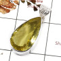 Lemon Quartz H - SPS914-Fabulous Lemon Quartz Cut Prong Setting Pendants 925 Ster