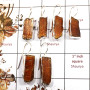 3 Pairs Orange Kyanite Rough B - SPE877-925 Silver Earrings Orange Kyanite Rough Gemstone Indian