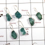 3 Pairs Aquamarine Rough A - SPE874-Classic 925 Silver Aquamarine Rough Earrings Direct Made