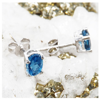 3x5mm London Blue Topaz Cut B - SFJ919-5x7mm Natural Blue Sapphire Cut Gemstone Stud Earrings 925 Silver Wholesale India