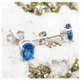 3x5mm London Blue Topaz Cut B - SFJ919-5x7mm Natural Blue Sapphire Cut Gemstone Stud Earrings 925 Silver Wholesale India