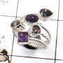 Amethyst & Mystic Cut k - CMJ843-Dazzling 925 Silver Cab & Cut Gemstone Ring Wholesale Handmade India