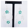 Green Onyx & Pearl Cab J - BZE716-Party Wear 925 Sterling Silver Bezel Long Earrings Cut & Cab Gemstone Handmade Collection