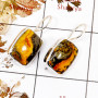Bumble Bee Cab C - SPE830-Bumble Bee Cab Gemstone 925 Silver Plain Setting Earrings Handmade Design