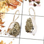Pyrite Rough A - SPE819-Pretty Look Rough Stone Earrings 925 Sterling Silver Plain Setting Handmade Collection