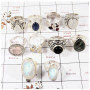 10 Pcs Mix Cab & Cut Gemstone D - SVP812-10 Pcs Mix Cab & Cut Gemstone 925 Sterling Silver Ring Wholesale Collection Lots