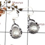 Pearl Cab O - CES946-Exclusive Design 925 Sterling Silver Casting Earrings Cab Gemstone