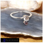 Rose Quartz & Amethyst Cab E - SFJ908-Superb Light Weight Cab & Cut Two Stone Midi Ring 925 Sterling Silver