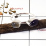 Amethyst & Labradorite Cab A - STK937-Party Wear Two Gemstone Light Weight Stacking Ring 925 Sterling Silver