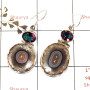 Amethyst Stalactite & Mystic Cut B - XSE936-Indian Company Made Plain Setting Earrings Amethyst Stalactite 925 Sterling Silver