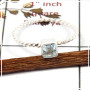 Blue Topaz Cut E - STK936-925 Silver Handmade Light Weight Stacking Ring With Cut Gemstone
