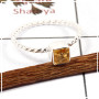 Citrine Cut O - STK936-925 Silver Handmade Light Weight Stacking Ring With Cut Gemstone