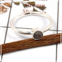 Black Rutile Cab I - STK935-Solid 925 Silver Light Weight Women Stacking Ring Cab & Cut Gemstone