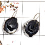 Cavity Druzy B - SPE810-Newly Handmade Design Cavity Druzy Earrings 925 Sterling Silver Plain Setting