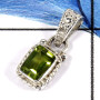 Peridot D - SD533-Faceted Cut Light weight Designer Pendants 925 Sterling Silver