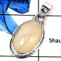 Moonstone Cab F - SSP779-Amazing Oval Shape Semiprecious Stone 925 Sterling Silver Pendant