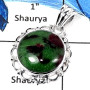 Ruby Zoisite Cab C - SSP774-Newly Handmade Design Cab Gemstone Pendant 925 Sterling Silver
