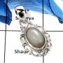 Peach Moonstone Cab B - SSP770-Latest Collection Cab Gemstone Pendant Solid 925 Sterling Silver