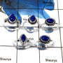 5 Pcs Lazuli Lapis Cab H - SVP810-Latest Collection Cab Gemstone Rings Solid 925 Sterling Silver