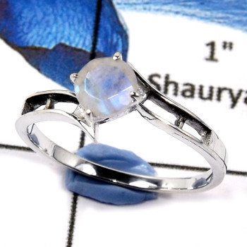 Rainbow Moonstone Cut A - SCR804-Natural Cut Gemstone 925 Sterling Silver Wholesale Casting Rings