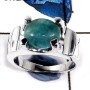 Apatite Cab G - SCR800-Semiprecious Cab Gemstone Casting Ring Solid 925 Sterling Silver
