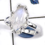 Rainbow Moonstone Cab H - CMJ840-Solid 925 Sterling Silver Cab Gemstone Light Weight Wholesale Ring