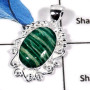 Amazonite Cab O - CMJ826-Indian Factory Made 925 Sterling Silver Cab Gemstone Pendant