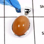 Peach moonstone Cab E - CMJ813-Solid 925 Sterling Silver Stunning Cabochon Gemstone Pendant
