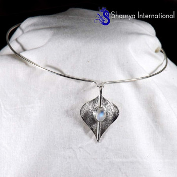 Rainbow Moonstone C - SDN961-Exclusive Handmade Adjustable Designer Necklace 925 Sterling Silver