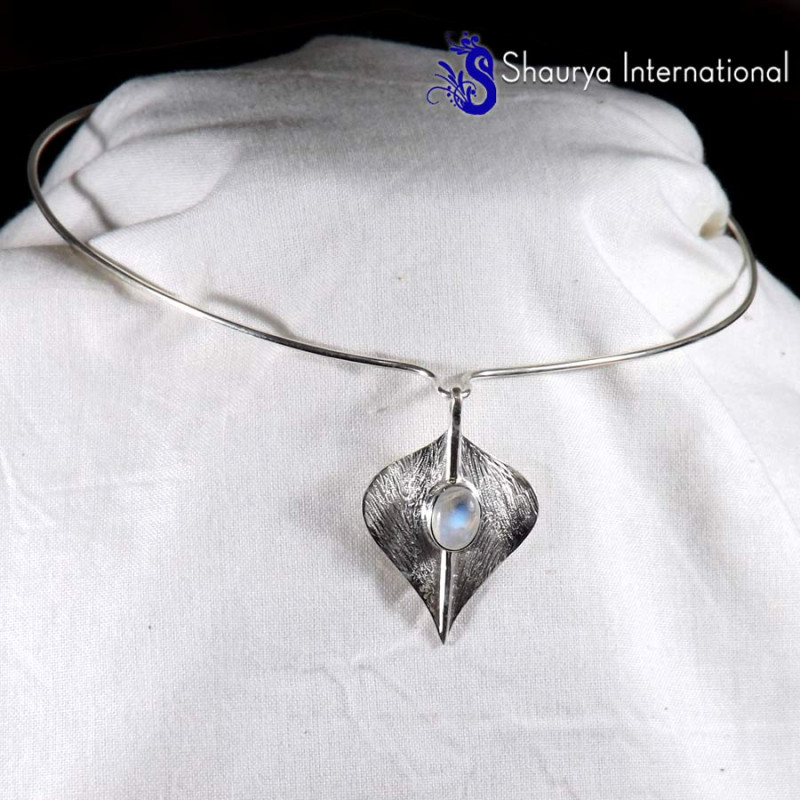 Rainbow Moonstone C - SDN961-Exclusive Handmade Adjustable Designer Necklace 925 Sterling Silver