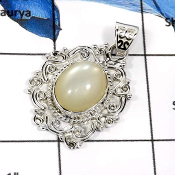 Cats Eye F - SD488-Glorious Gemstones Indian Wholesale Designer Pendants 925 Sterling Silver