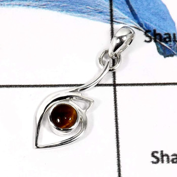 Tiger Eye J - CSP916-Beautiful Party Look Fashionable Designer Casting Pendants 925 Sterling Silver Tiger Eye J - CSP916-Beautiful Party Look Fashionable Designer Casting Pendants 925 Sterling Silver