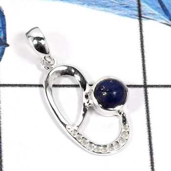 Lapis Lazuli E - CSP915-Attracting Colorful Designer Small Casting Pendants 925 Sterling Silver