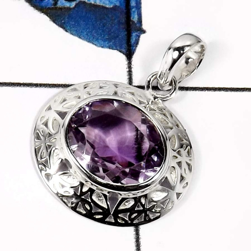 Amethyst Cut B - CSP913-Exclusive Cut Gemstone Wholesale Designer Casting Pendants 925 Sterling Silver Amethyst Cut B - CSP913-Exclusive Cut Gemstone Wholesale Designer Casting Pendants 925 Sterling Silver
