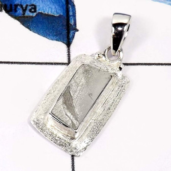 Meteroite A - SD487-Natural Meteroite Gemstone Factory Wholesale Designer Pendants 925 Sterling Silver