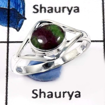 Ruby Zoisite C - CMJ777-Indian Wholesale Company Handmade Designer Baby Rings 925 Sterling Silver