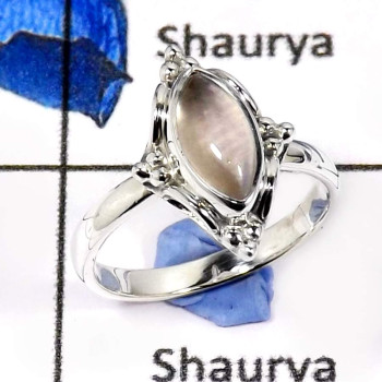 Rose Quartz D - CMJ777-Indian Wholesale Company Handmade Designer Baby Rings 925 Sterling Silver