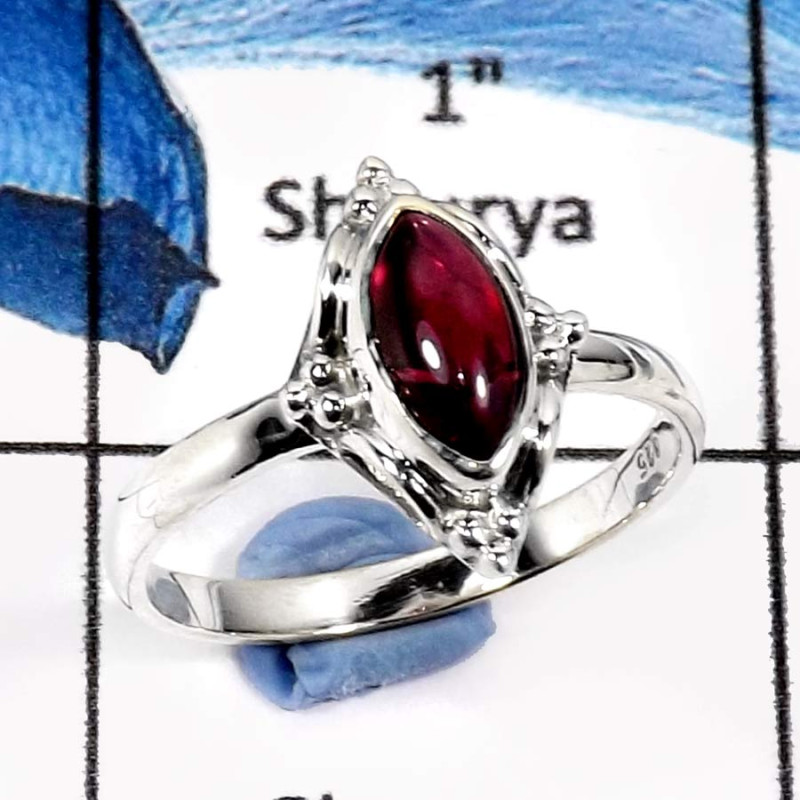 Garnet Cab H - CMJ777-Indian Wholesale Company Handmade Designer Baby Rings 925 Sterling Silver Garnet Cab H - CMJ777-Indian Wholesale Company Handmade Designer Baby Rings 925 Sterling Silver