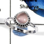 Rose Quartz F - CMJ773-Glamorous Factory Wholeale Light Weight Rings 925 Sterling Silver