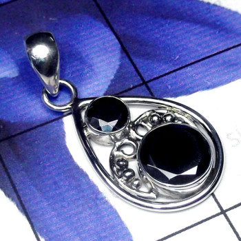 Hematite C - SD934-Exclusive Silver Gemstone Gorgeous Pendant