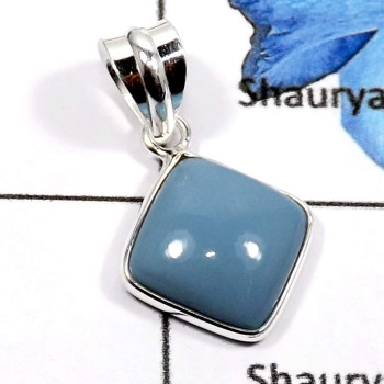 Blue Opal D - BPS833-Indian Wholesale Company Made Light Weight Bezel Pendants 925 Sterling Silver Blue Opal D - BPS833-Indian Wholesale Company Made Light Weight Bezel Pendants 925 Sterling Silver